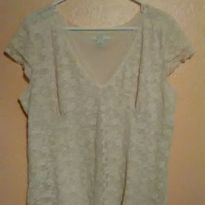 Merona beige lace top